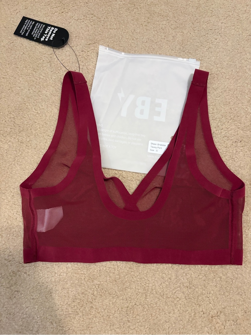 EBY NWT Sheer Mesh Bralette - Picture 3 of 4